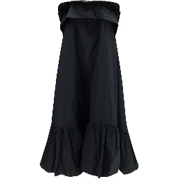 Black Polyester Casual Dress