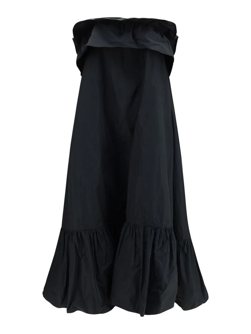 Black Polyester Casual Dress