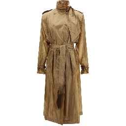 Beige Polyamide Trench Coat