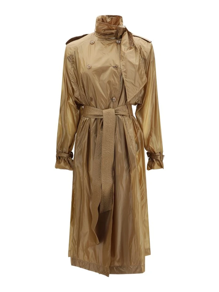 Beige Polyamide Trench Coat