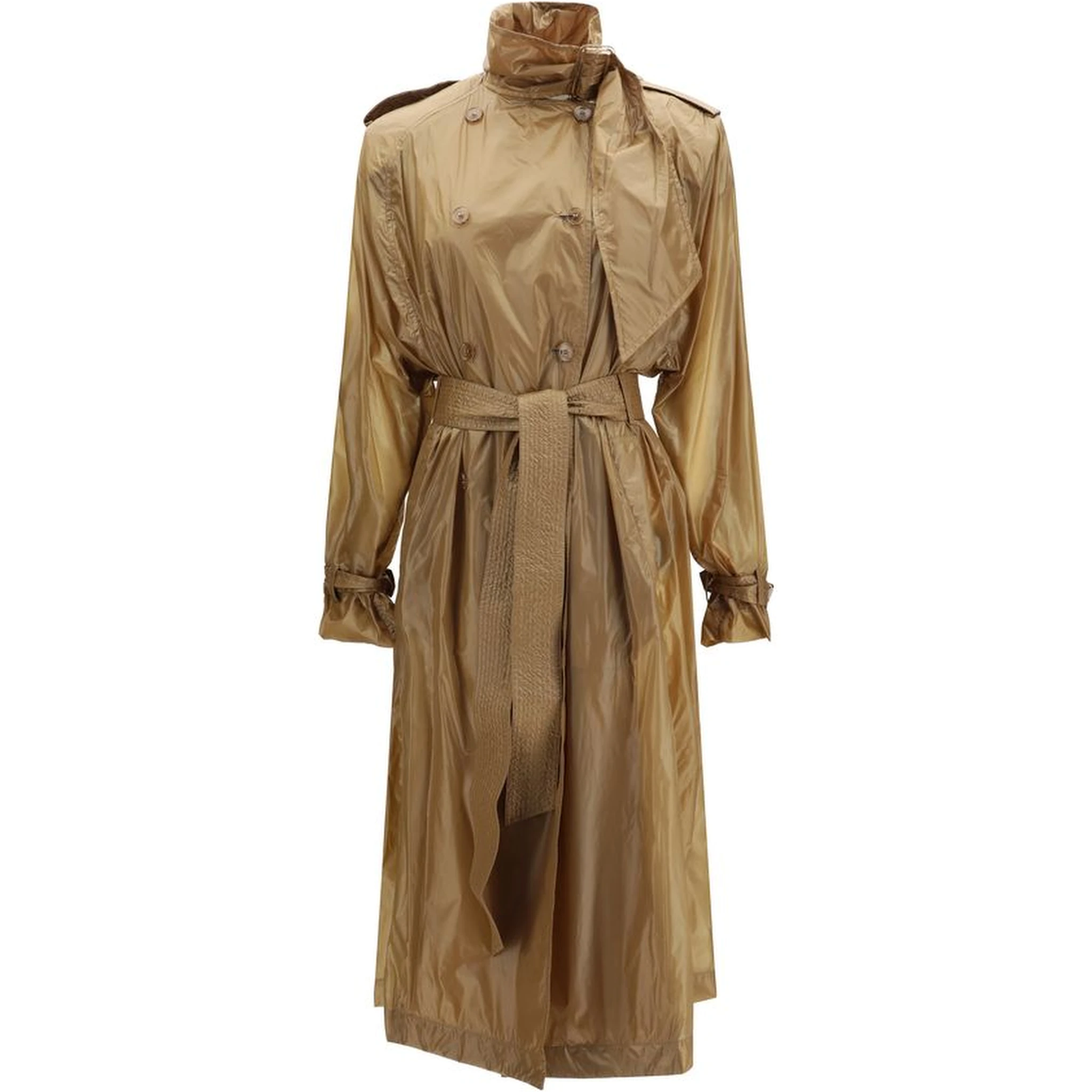 Beige Polyamide Trench Coat