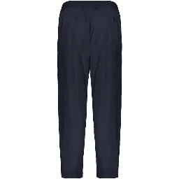 Blue Elastane Casual Pants