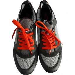 Orange Rubber Men Sneakers