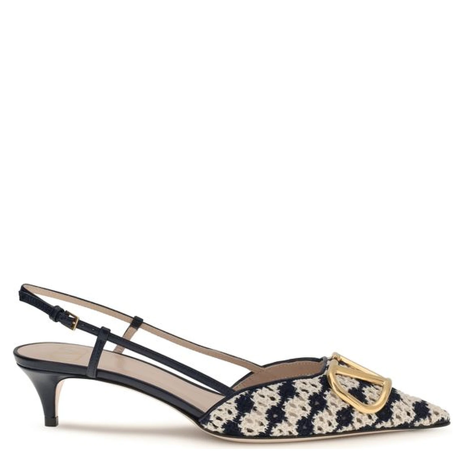 Multicolor Goatskin Mid Heel Pumps