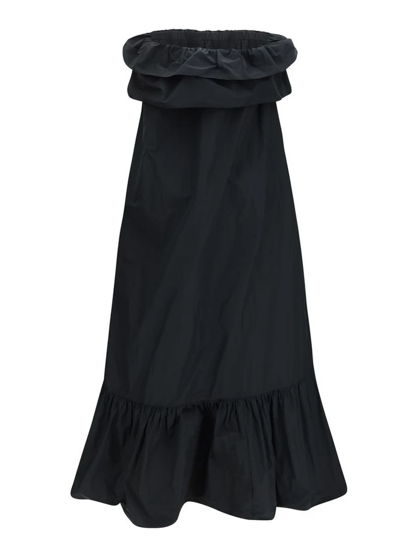 Black Polyester Casual Dress