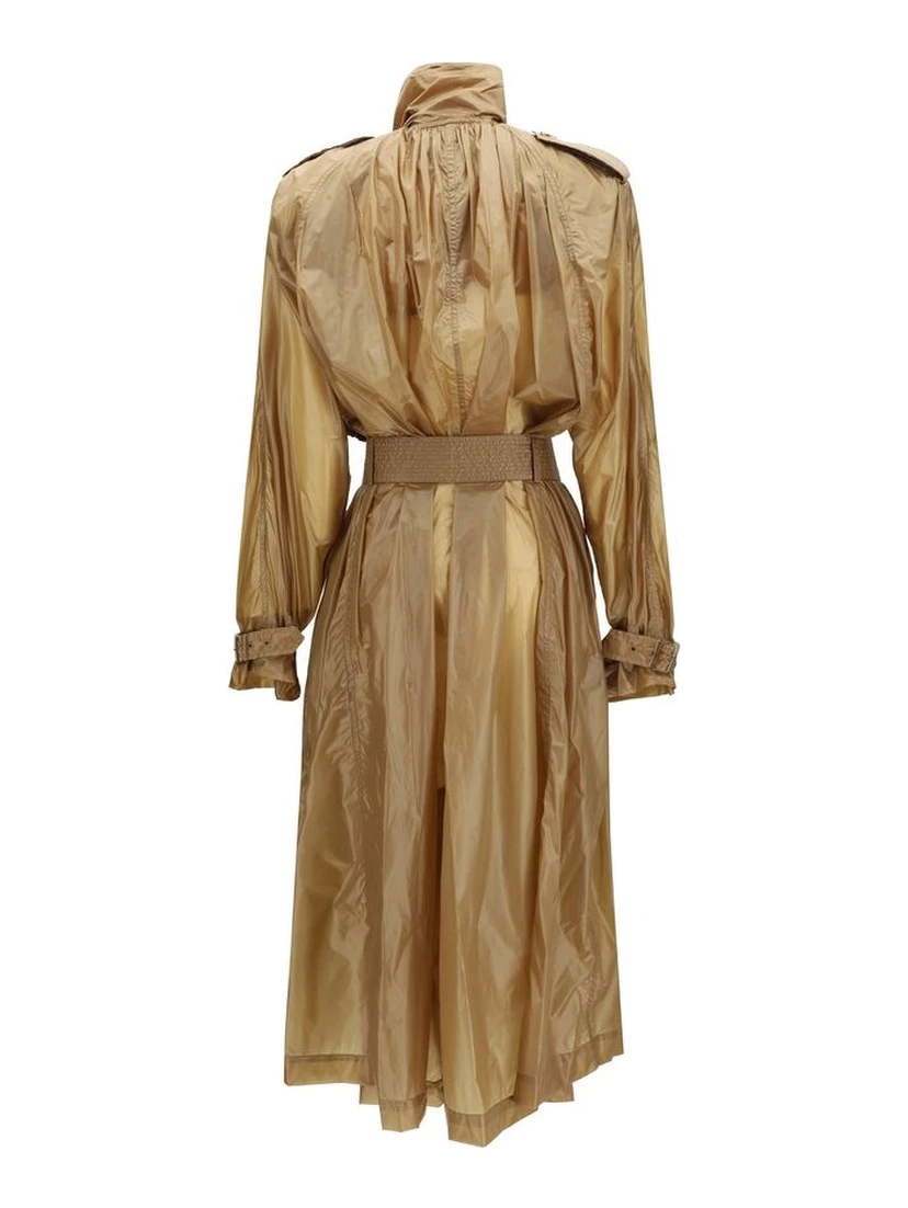 Beige Polyamide Trench Coat