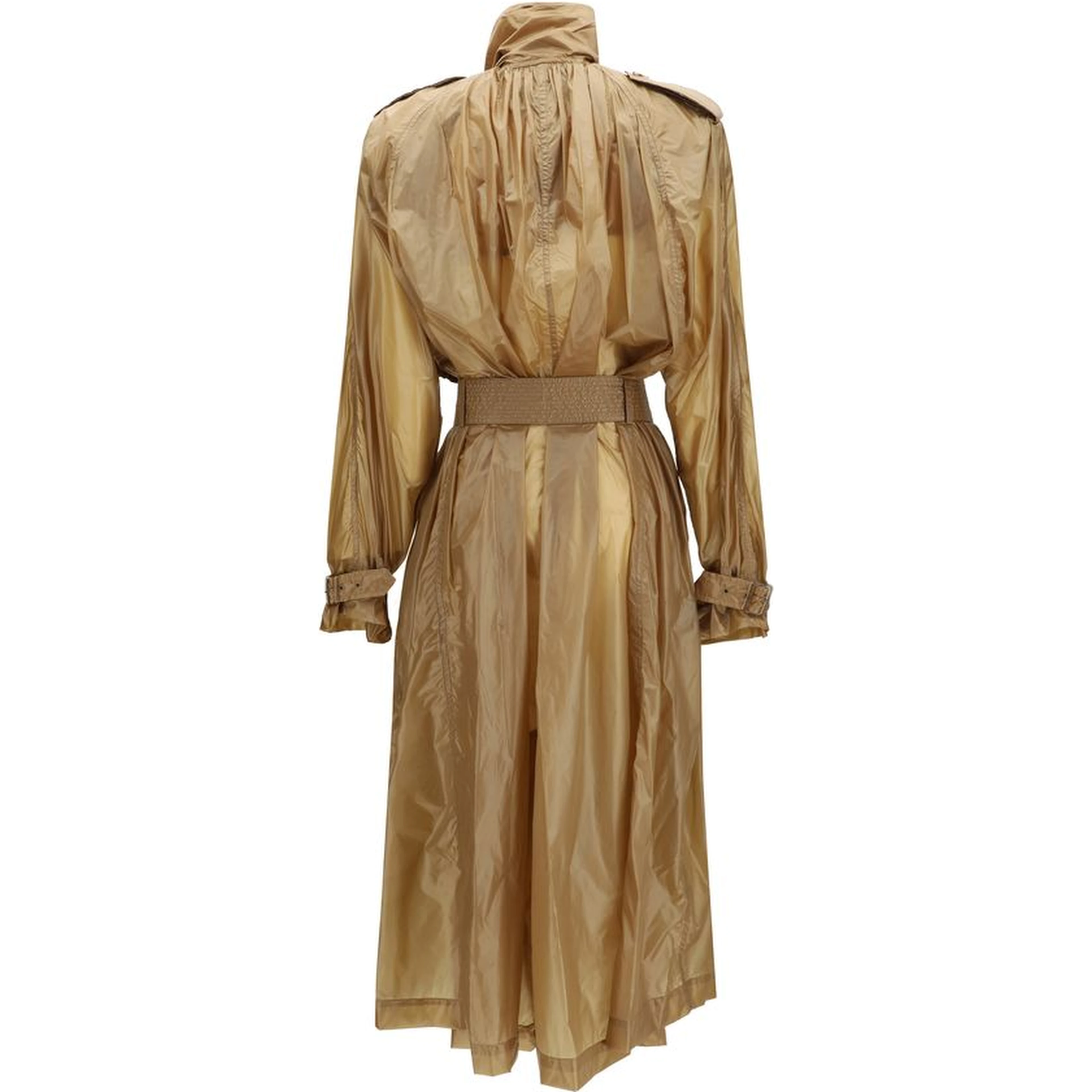 Beige Polyamide Trench Coat
