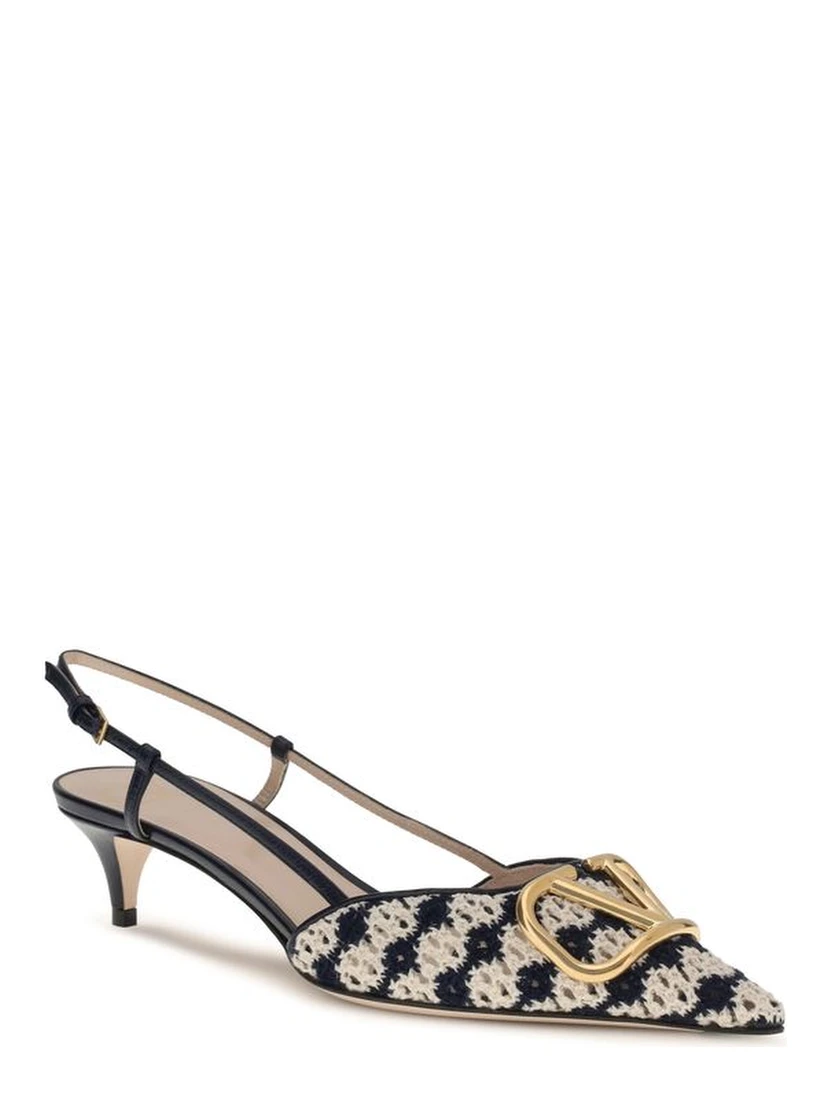 Multicolor Goatskin Mid Heel Pumps