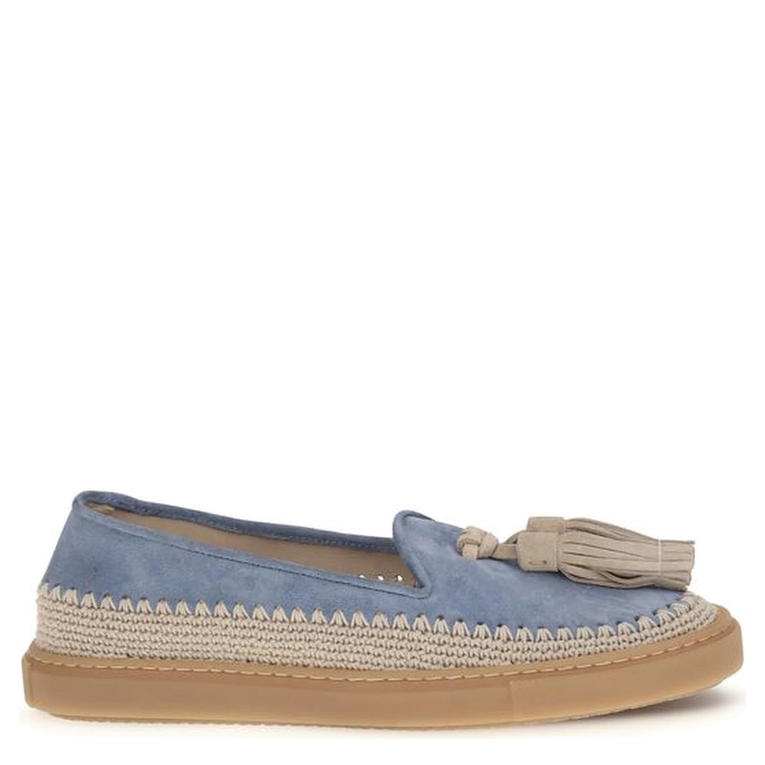 Blue Calf Leather Bos Taurus Slip-On Loafers