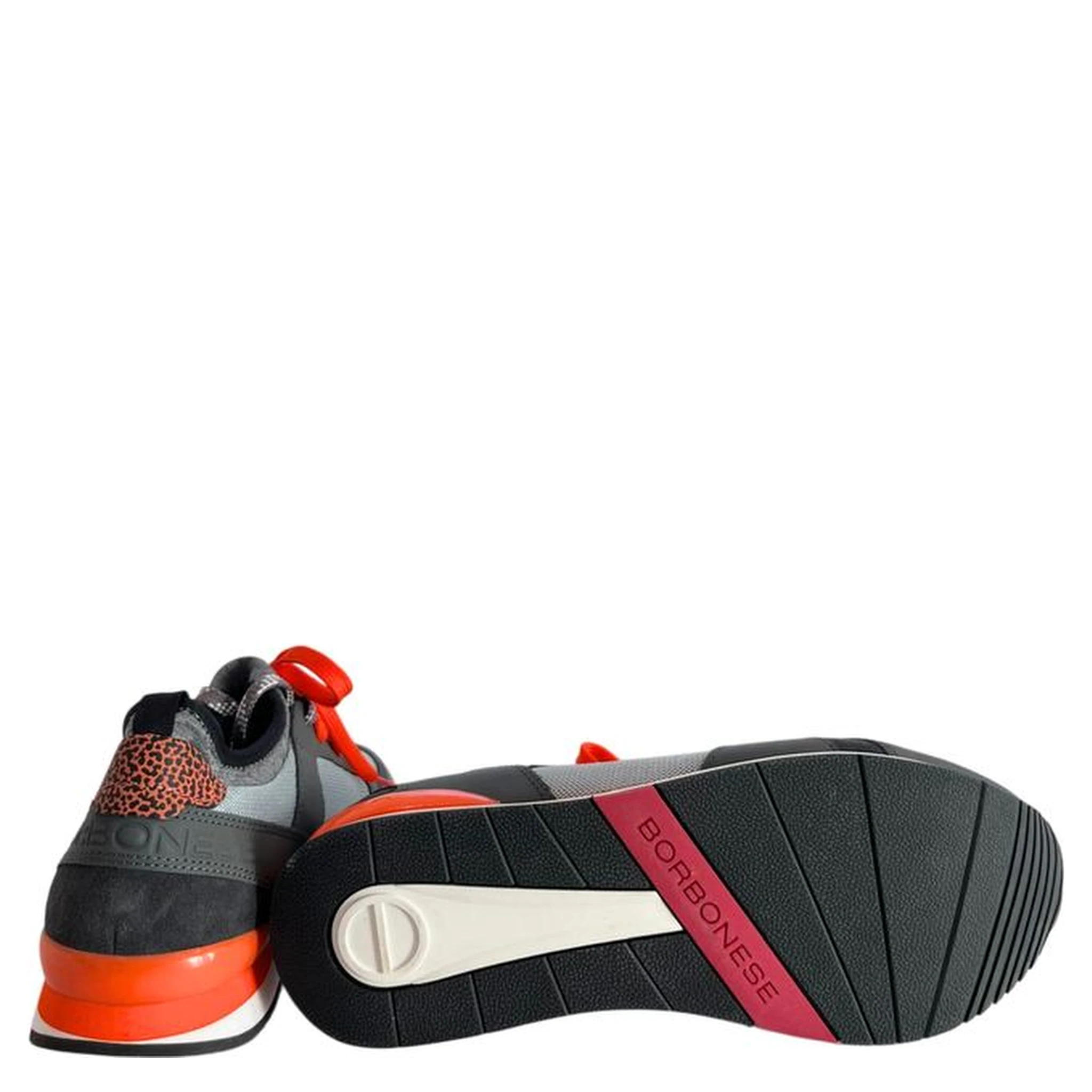 Orange Rubber Men Sneakers