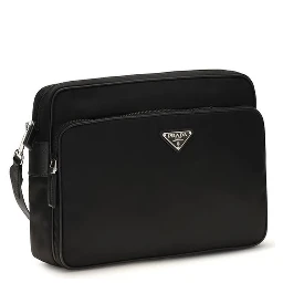 Black Recycled Polyamide Shoulder Bag