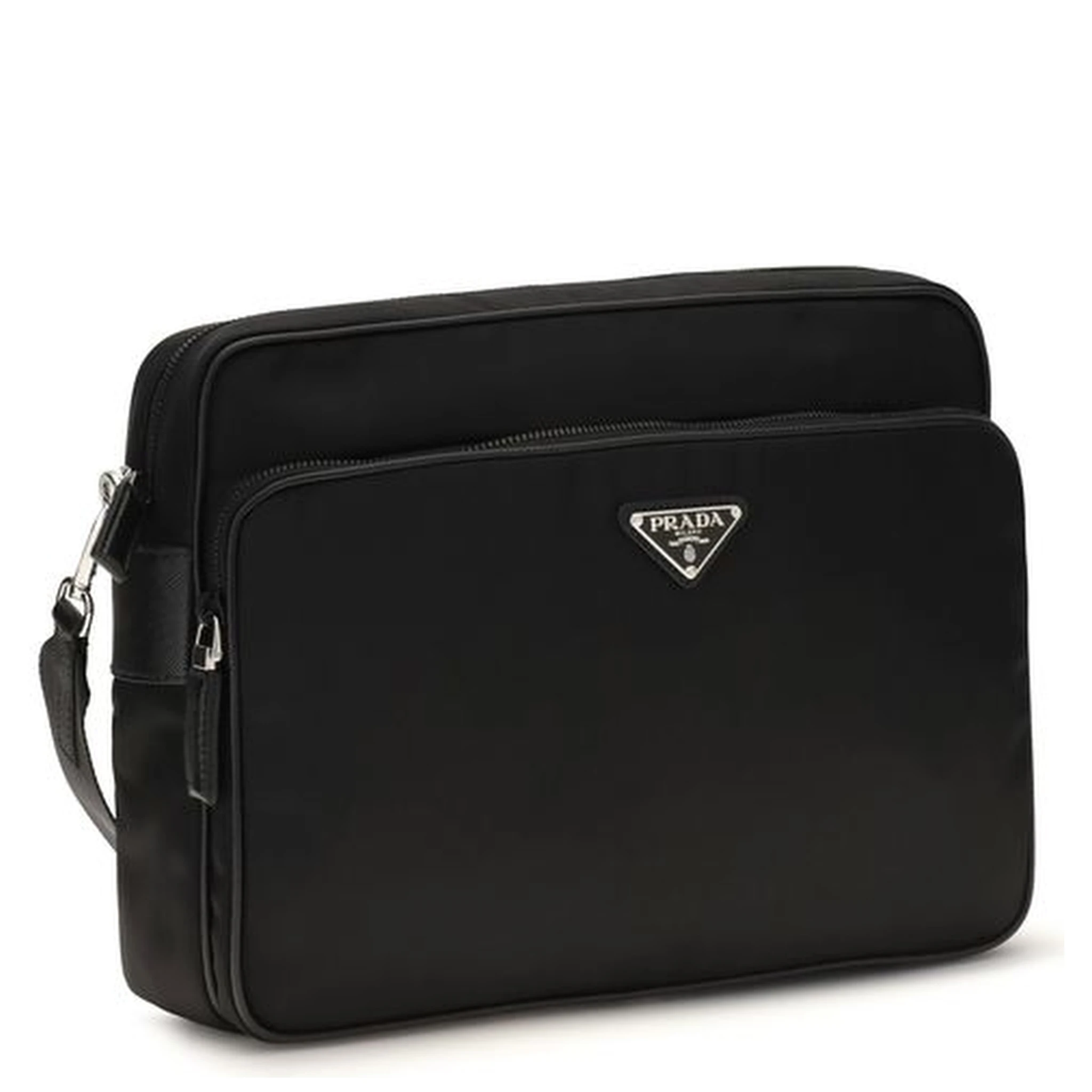 Black Recycled Polyamide Shoulder Bag