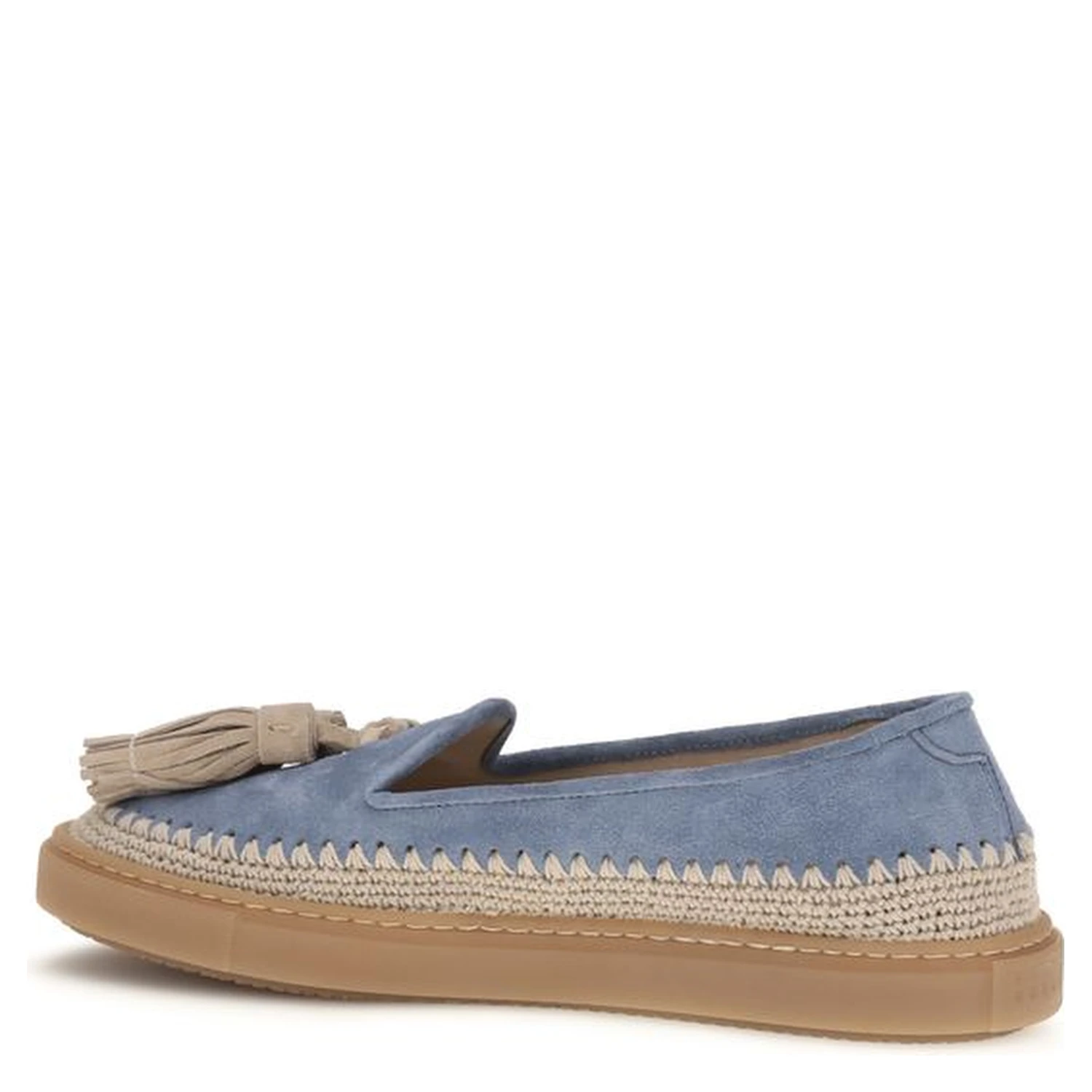 Blue Calf Leather Bos Taurus Slip-On Loafers