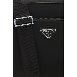 Black Recycled Polyamide Shoulder Bag