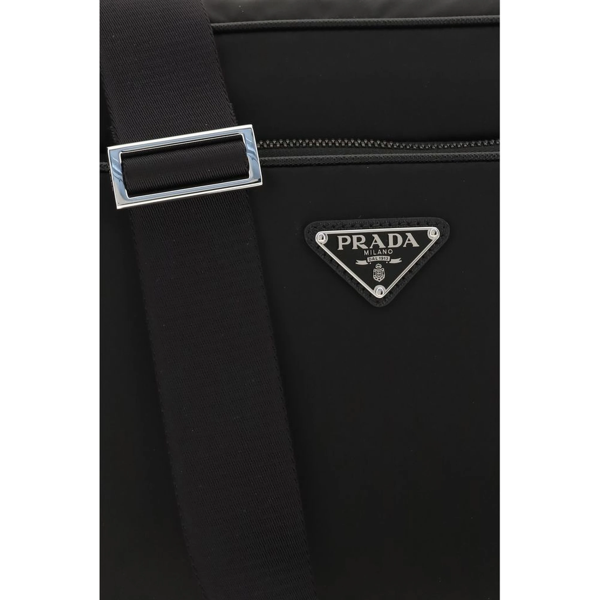 Black Recycled Polyamide Shoulder Bag