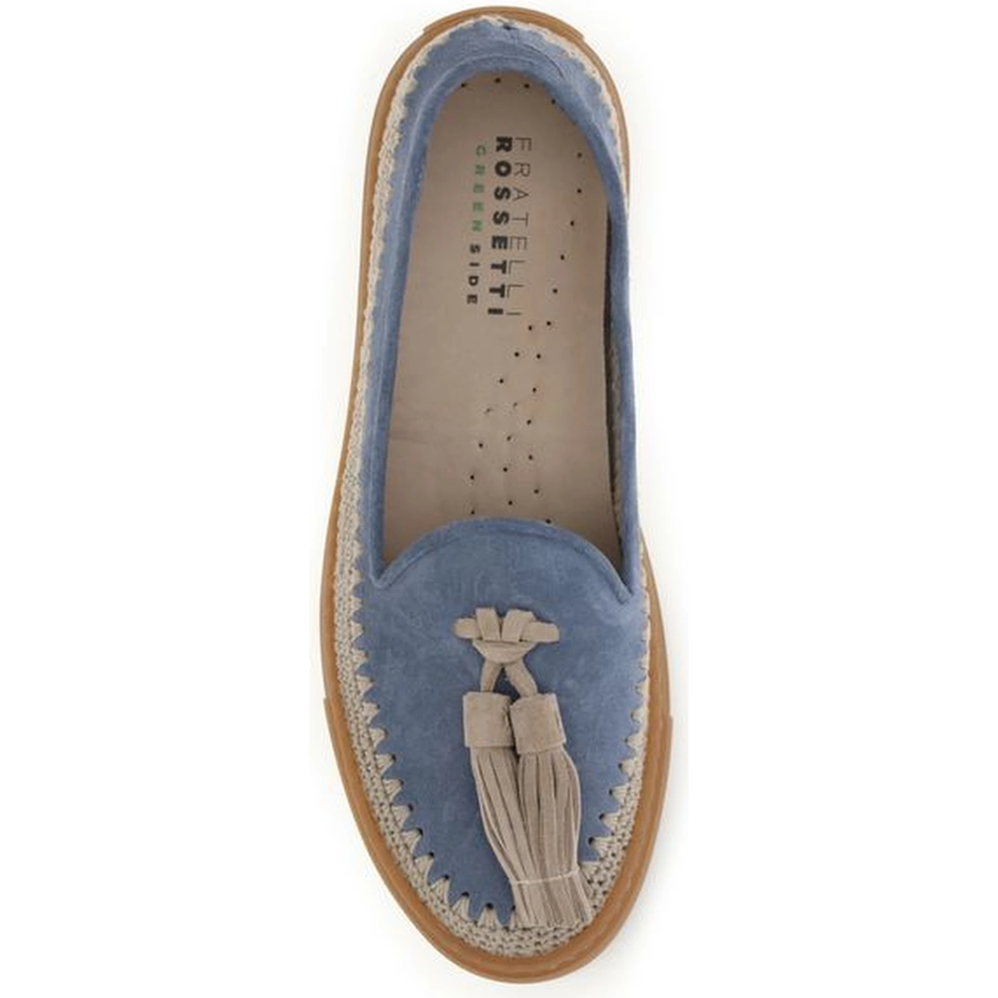 Blue Calf Leather Bos Taurus Slip-On Loafers