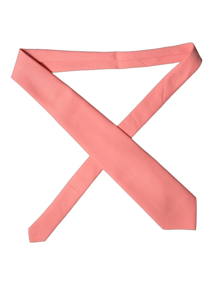 Coral Pink Polyester Adjustable Women Tied Necktie Tie