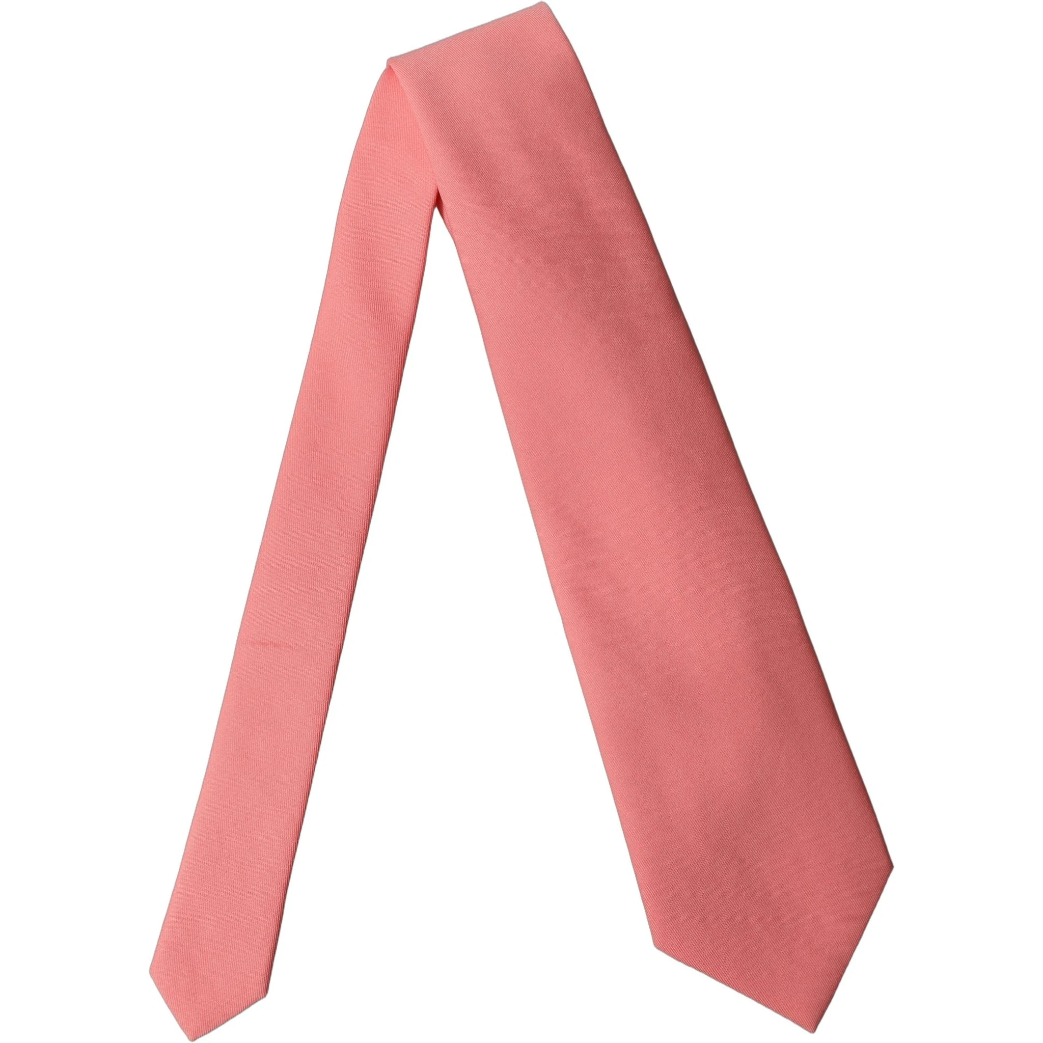 Coral Pink Polyester Adjustable Women Tied Necktie Tie
