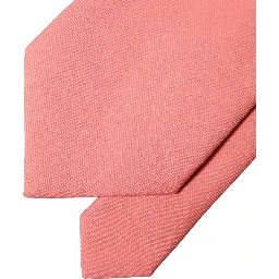 Coral Pink Polyester Adjustable Women Tied Necktie Tie