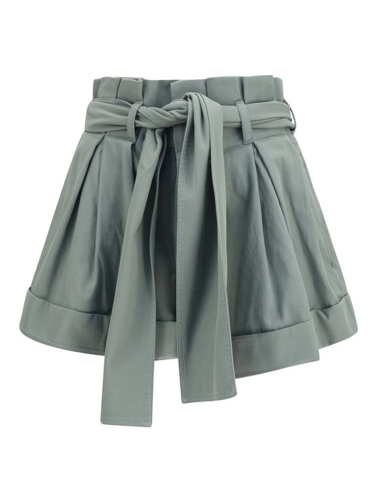 Bicolor Cotton Bermuda Shorts