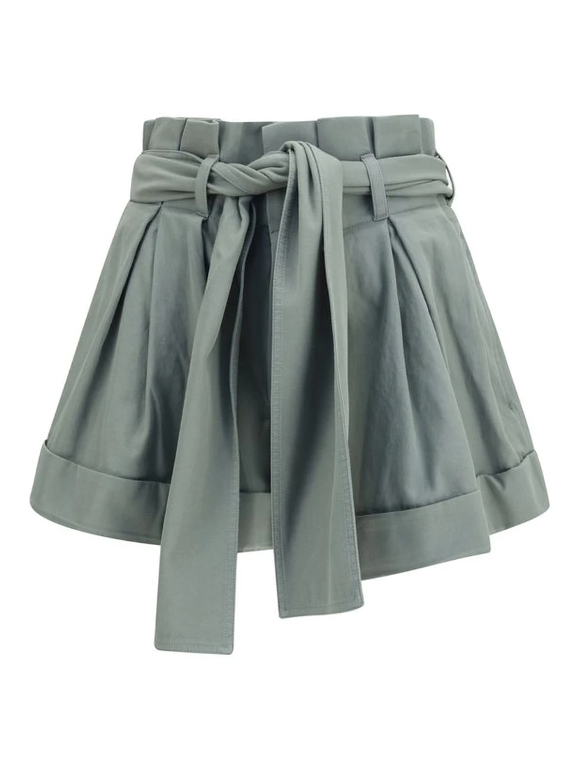 Bicolor Cotton Bermuda Shorts