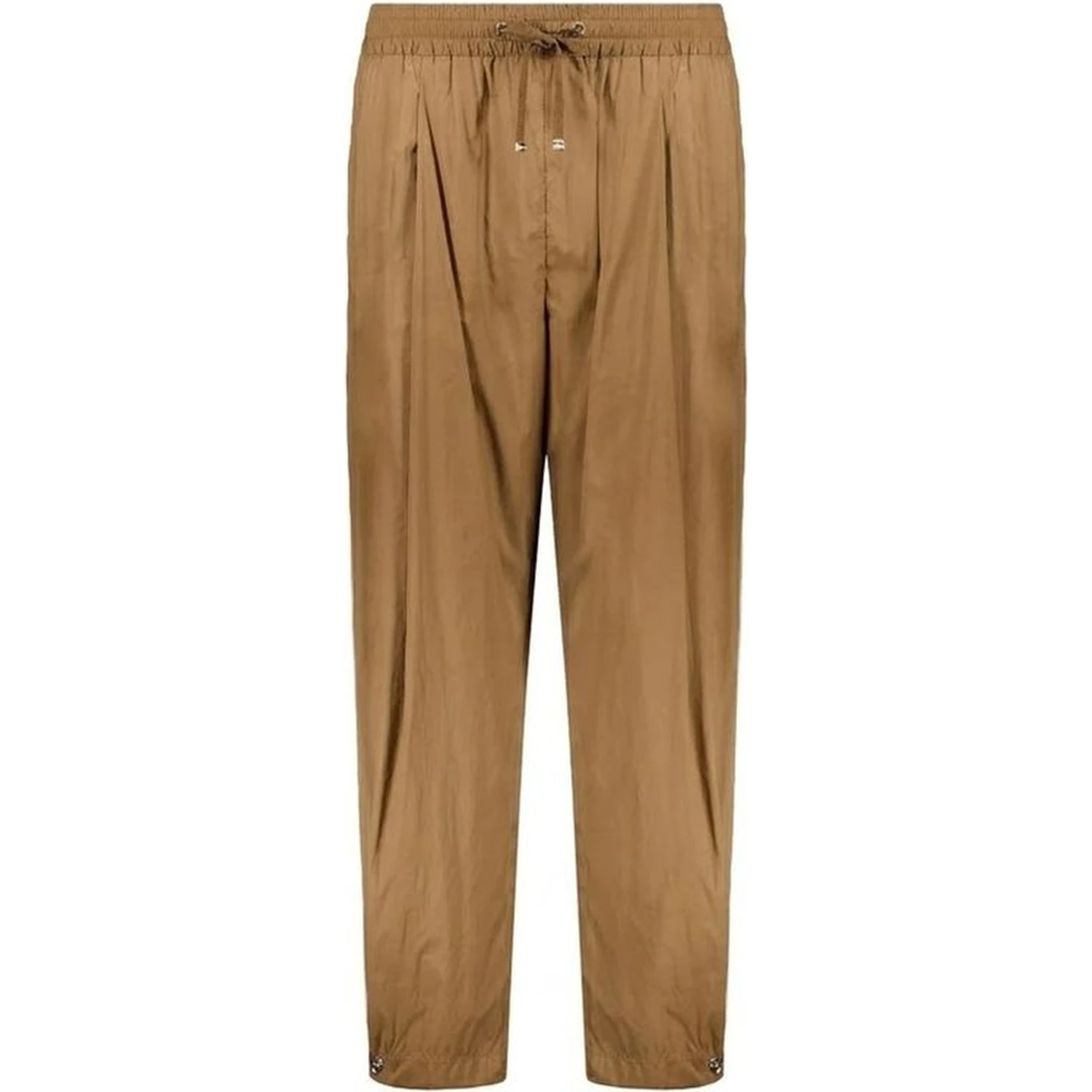 Brown Elastane Casual Pants