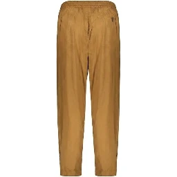Brown Elastane Casual Pants
