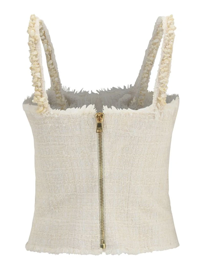 Beige Polyester Blouse
