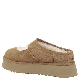 Beige Leather Flats
