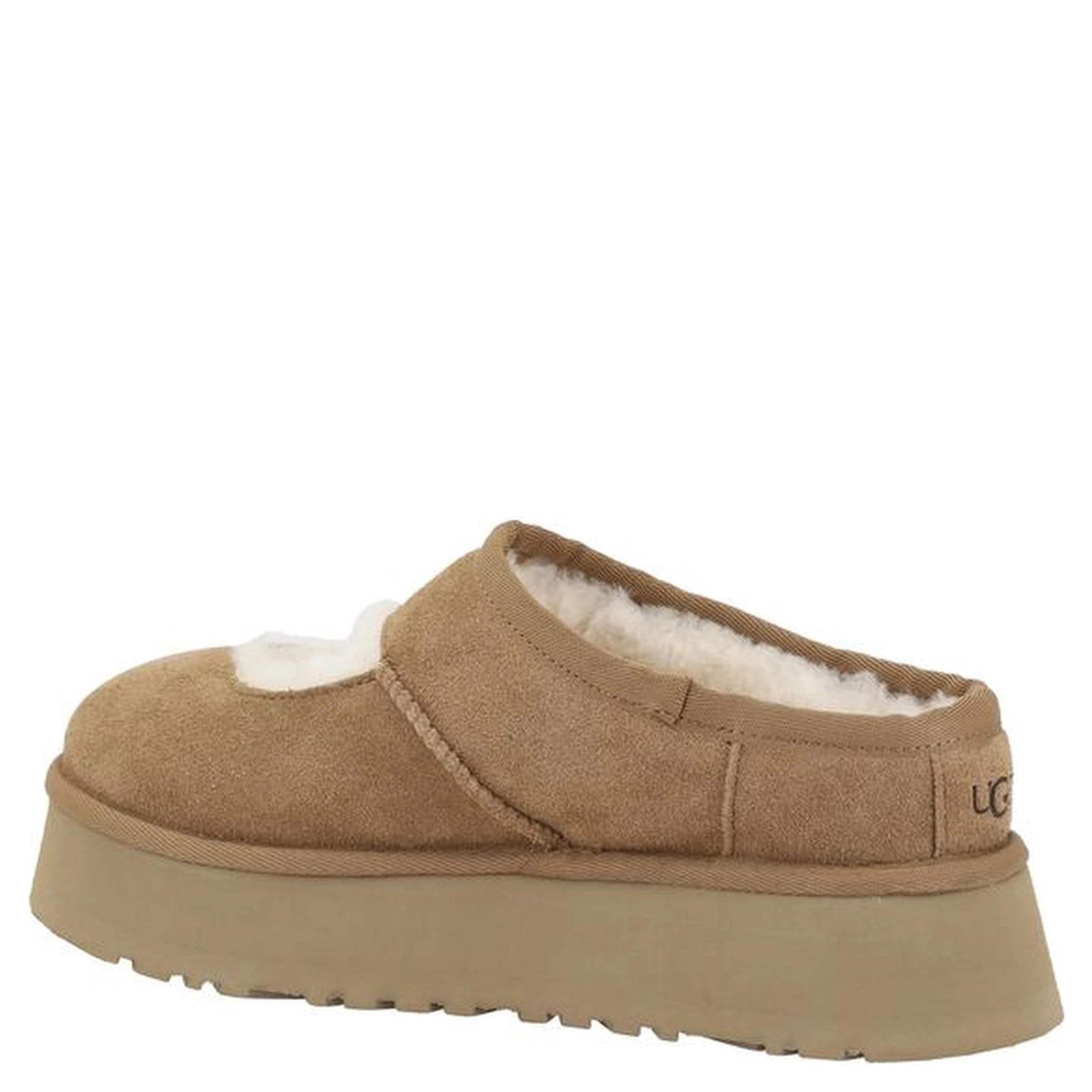 Beige Leather Flats