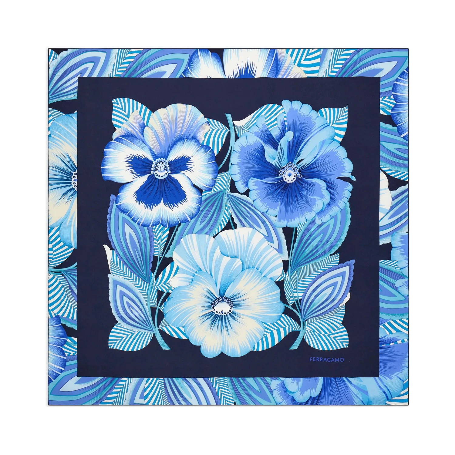 Ferragamo Scarfs Blue/Azure