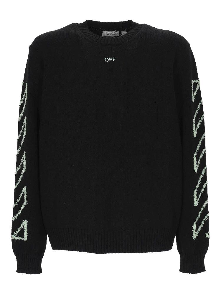 Off White Sweaters Black