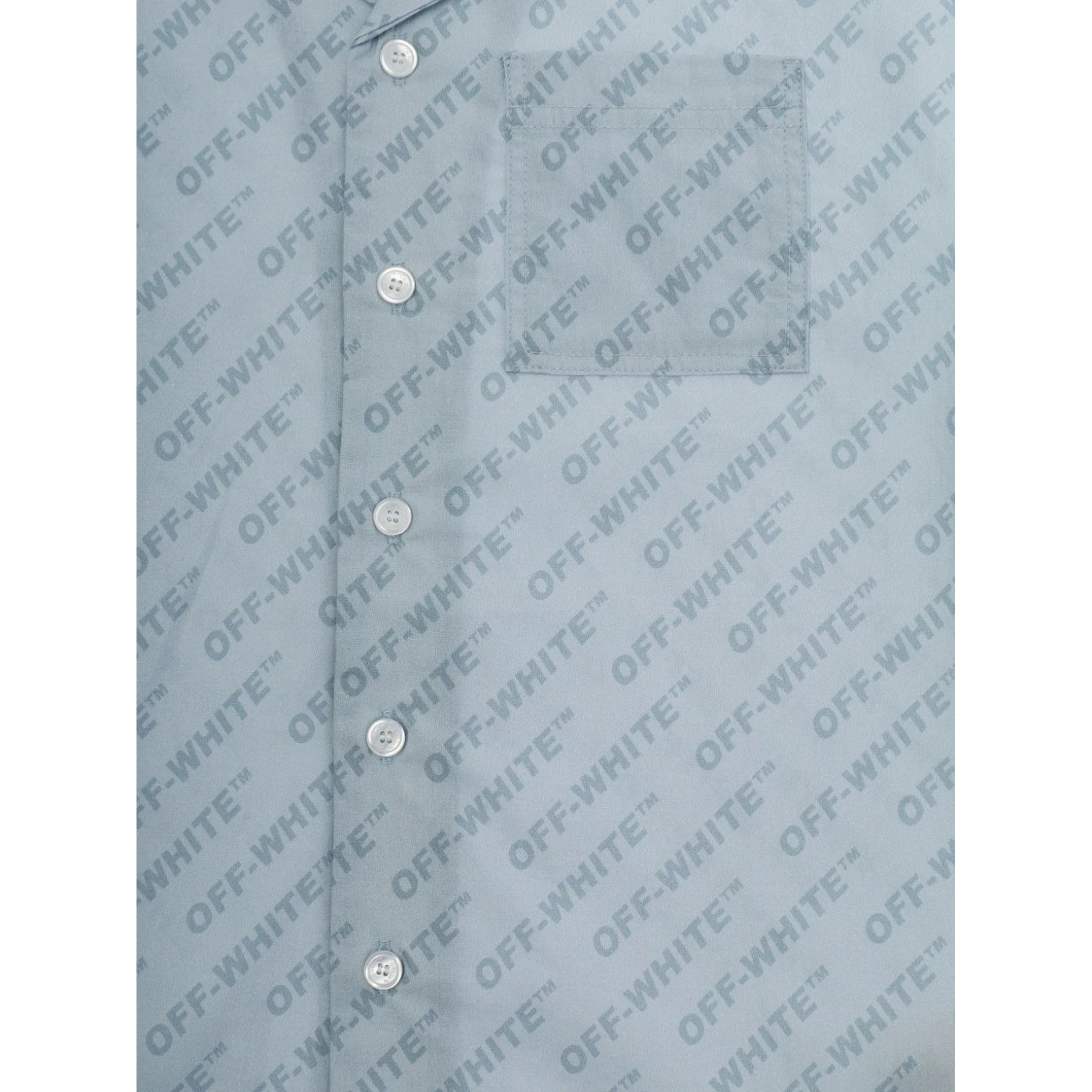 Off White Shirts Dusty blue