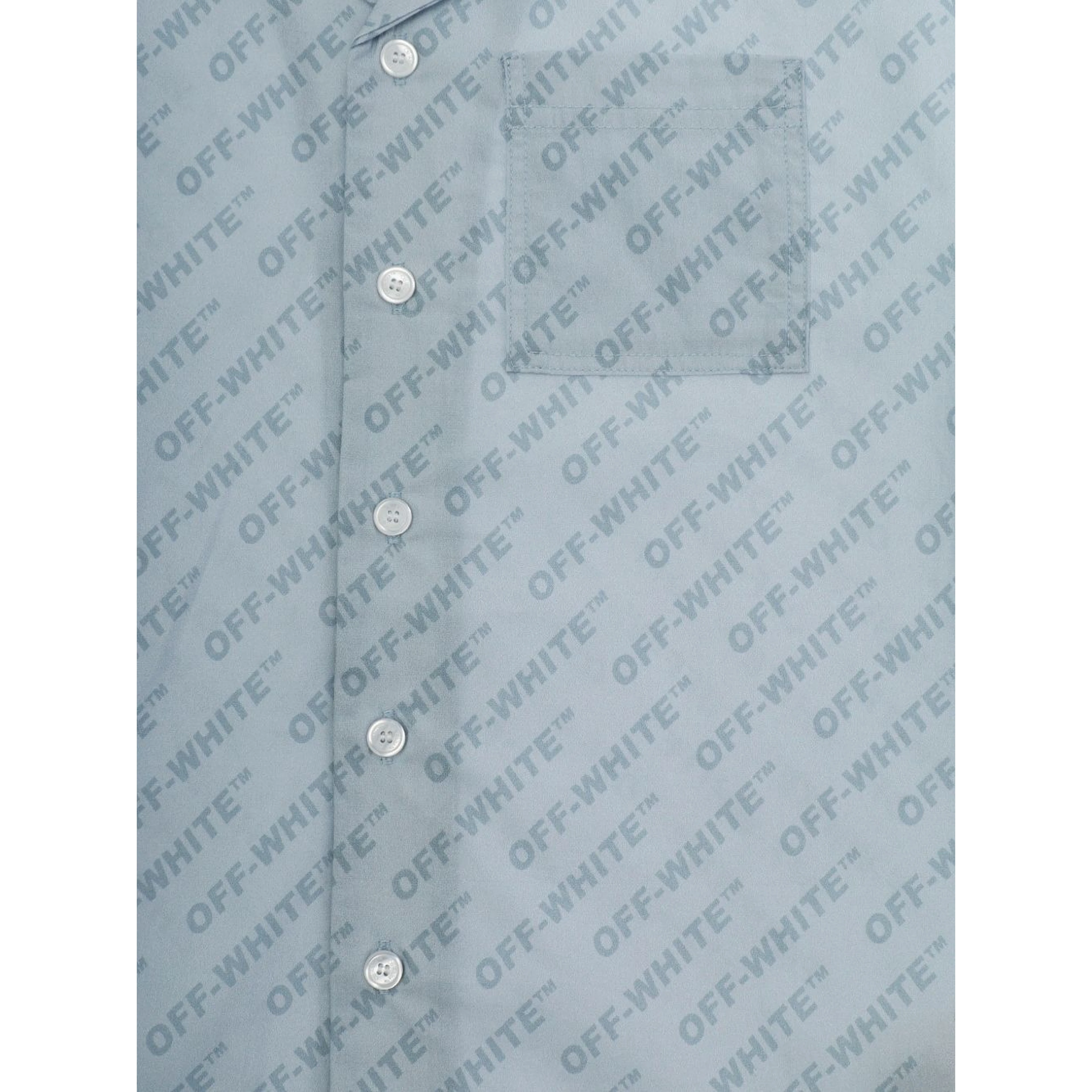 Off White Shirts Dusty blue