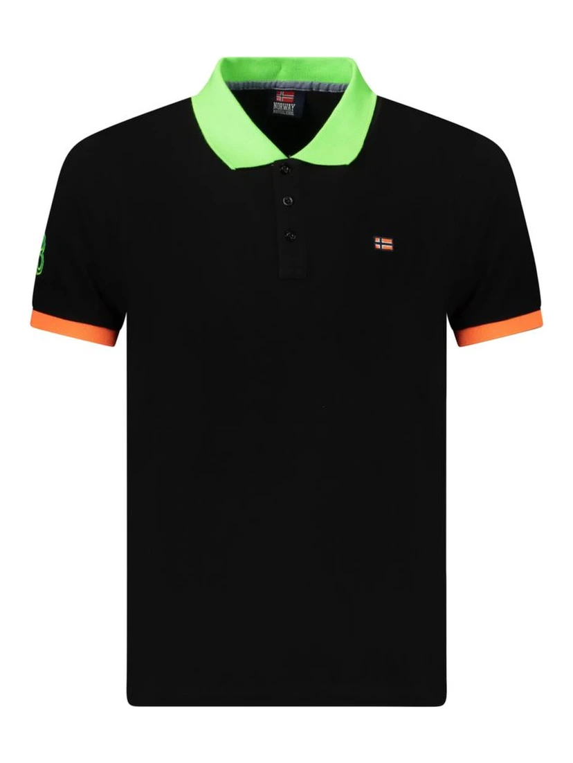 Black Cotton Polo Shirt