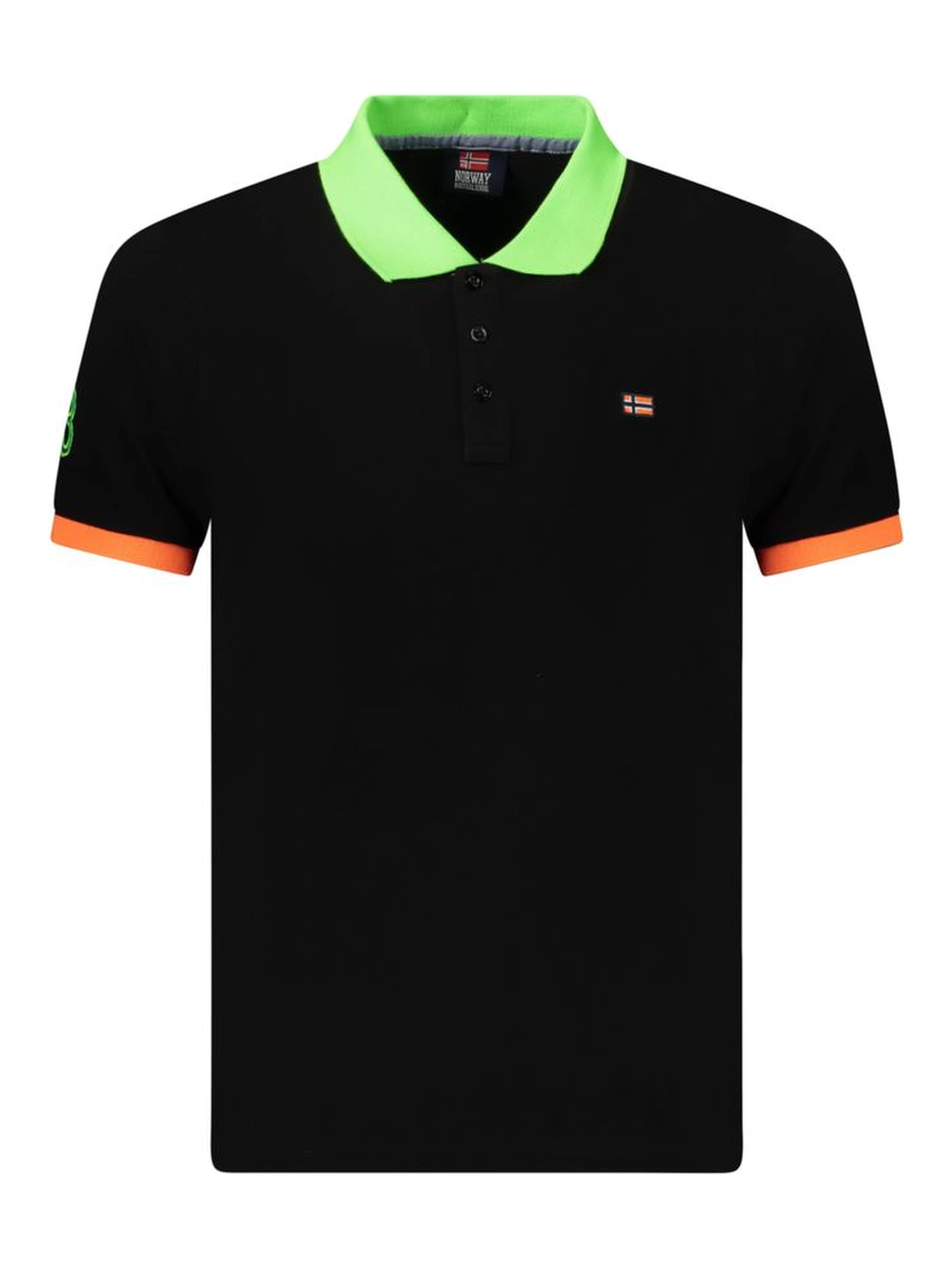Black Cotton Polo Shirt