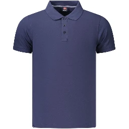 Blue Cotton Polo Shirt