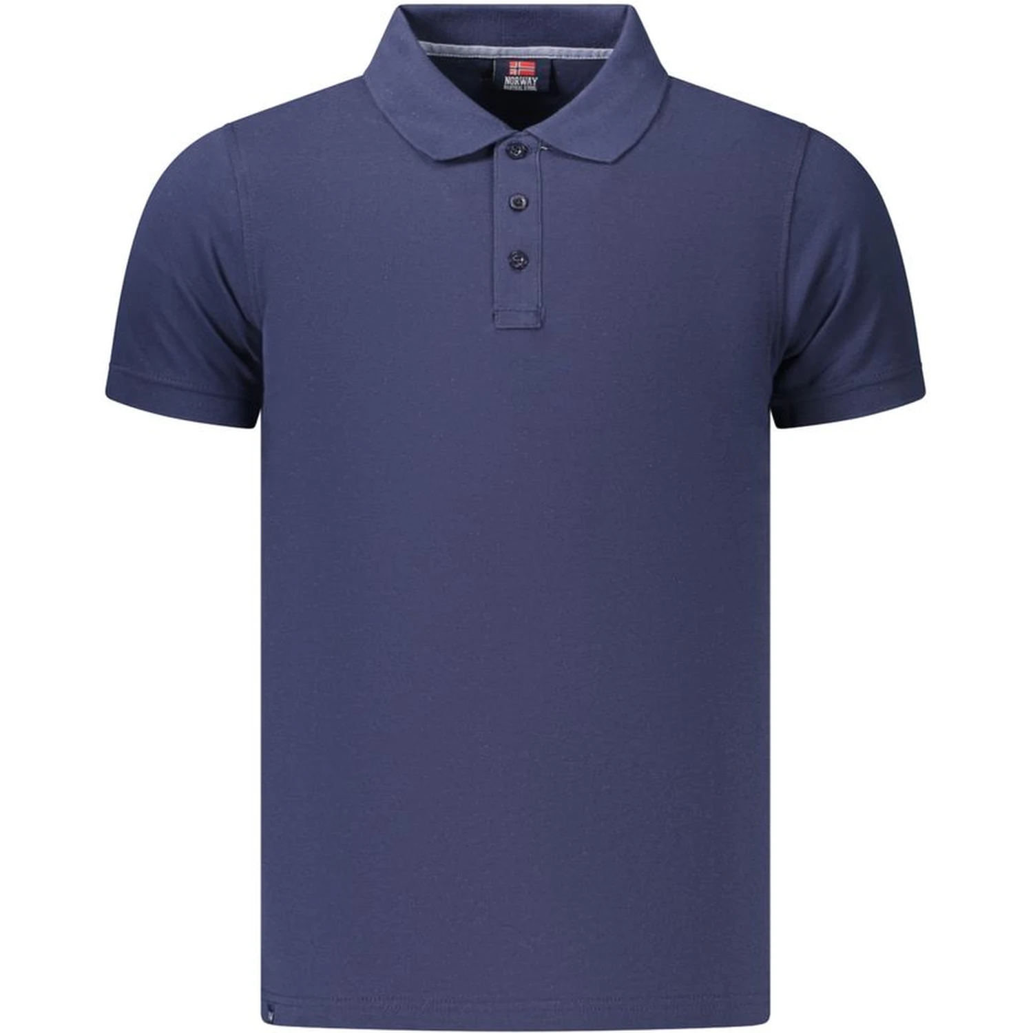 Blue Cotton Polo Shirt