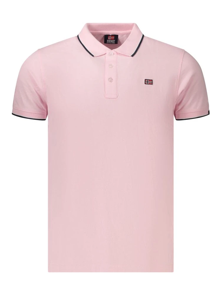 Pink Cotton Polo Shirt