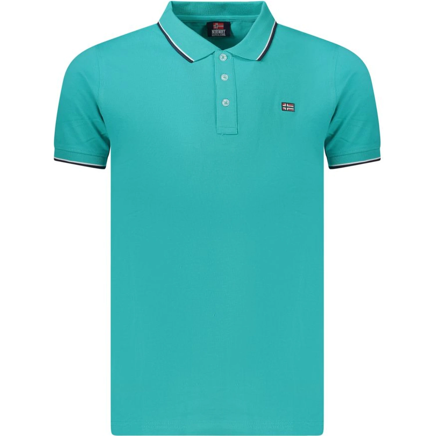 Blue Cotton Polo Shirt