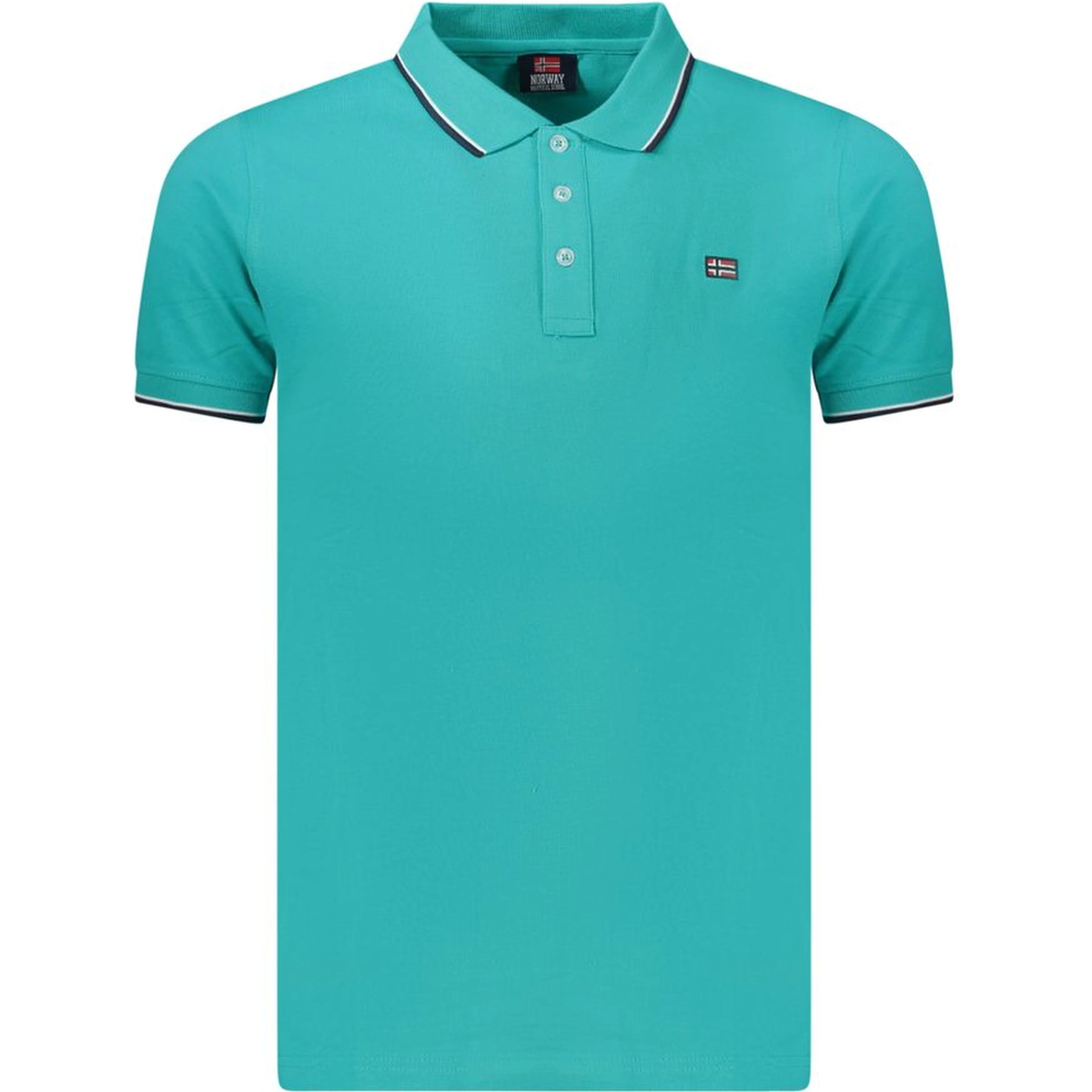 Blue Cotton Polo Shirt