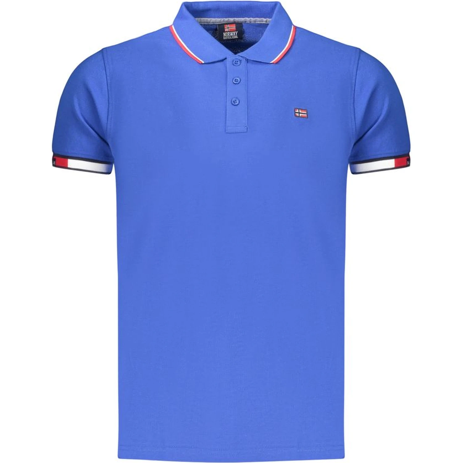 Blue Cotton Polo Shirt