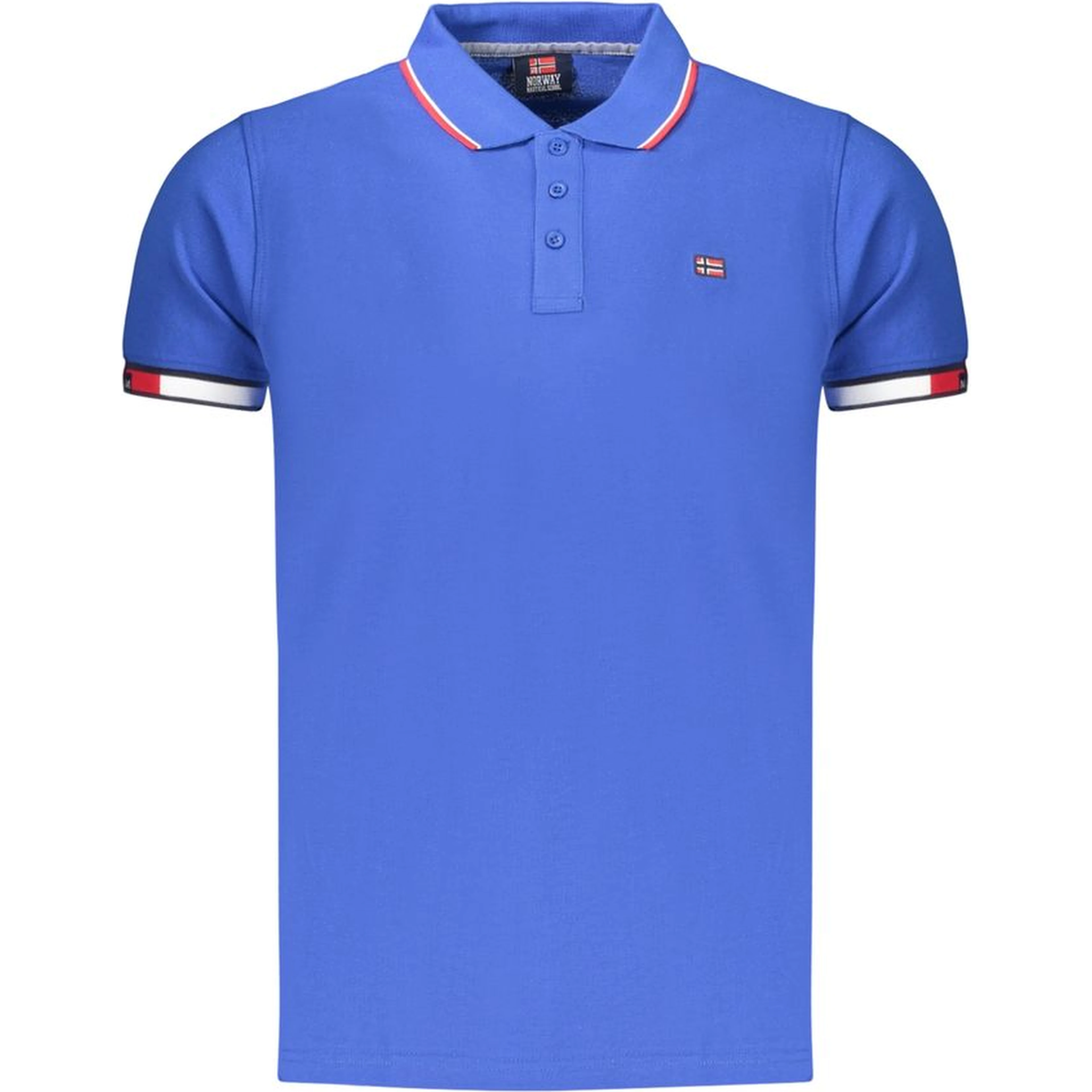 Blue Cotton Polo Shirt