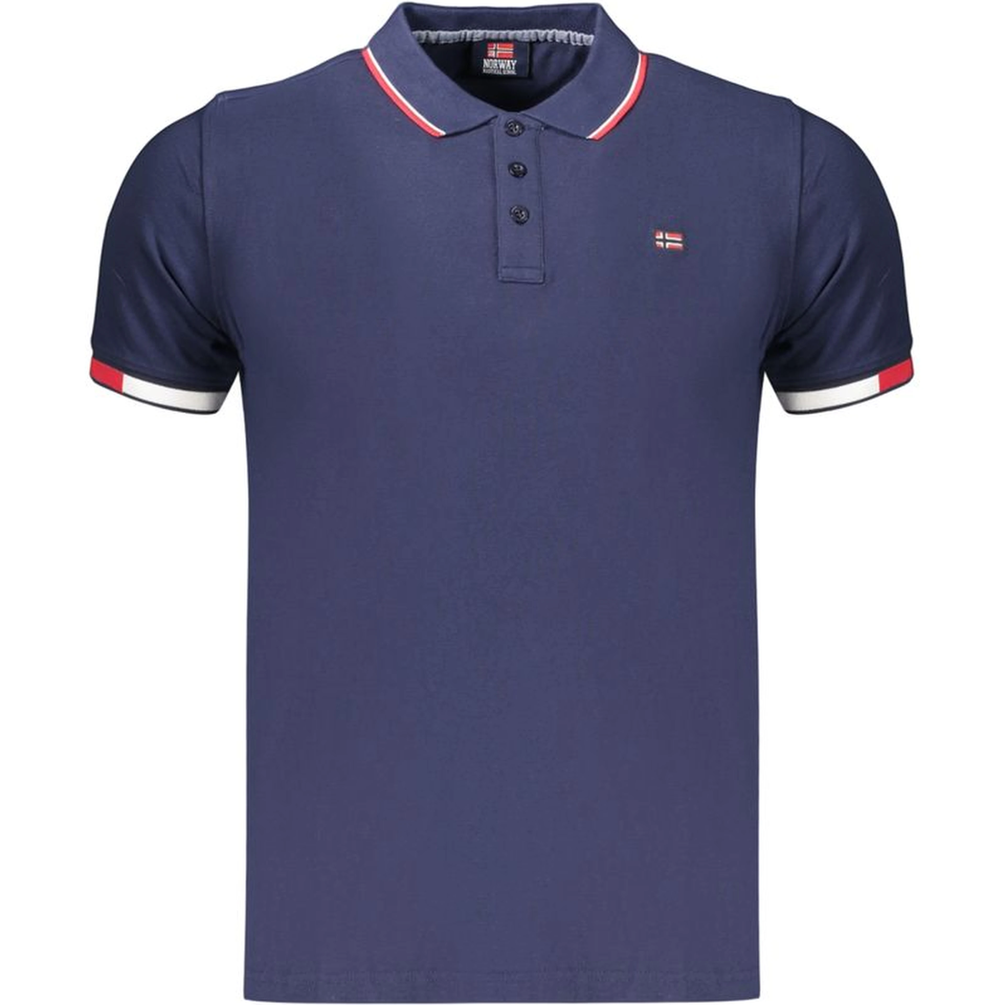 Blue Cotton Polo Shirt
