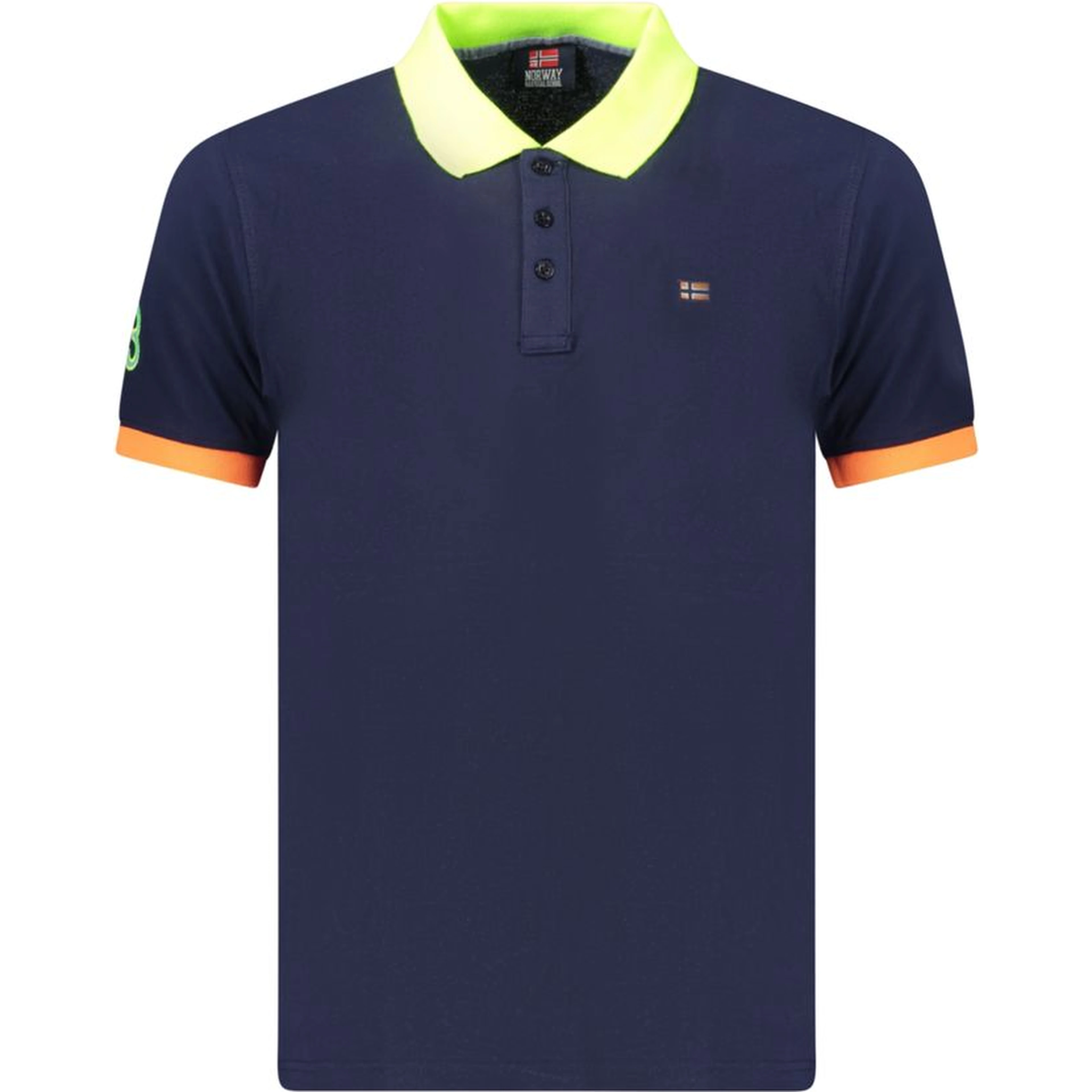 Blue Cotton Polo Shirt