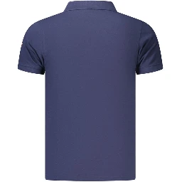Blue Cotton Polo Shirt