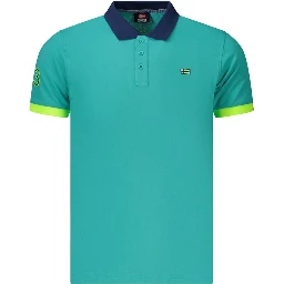 Blue Cotton Polo Shirt