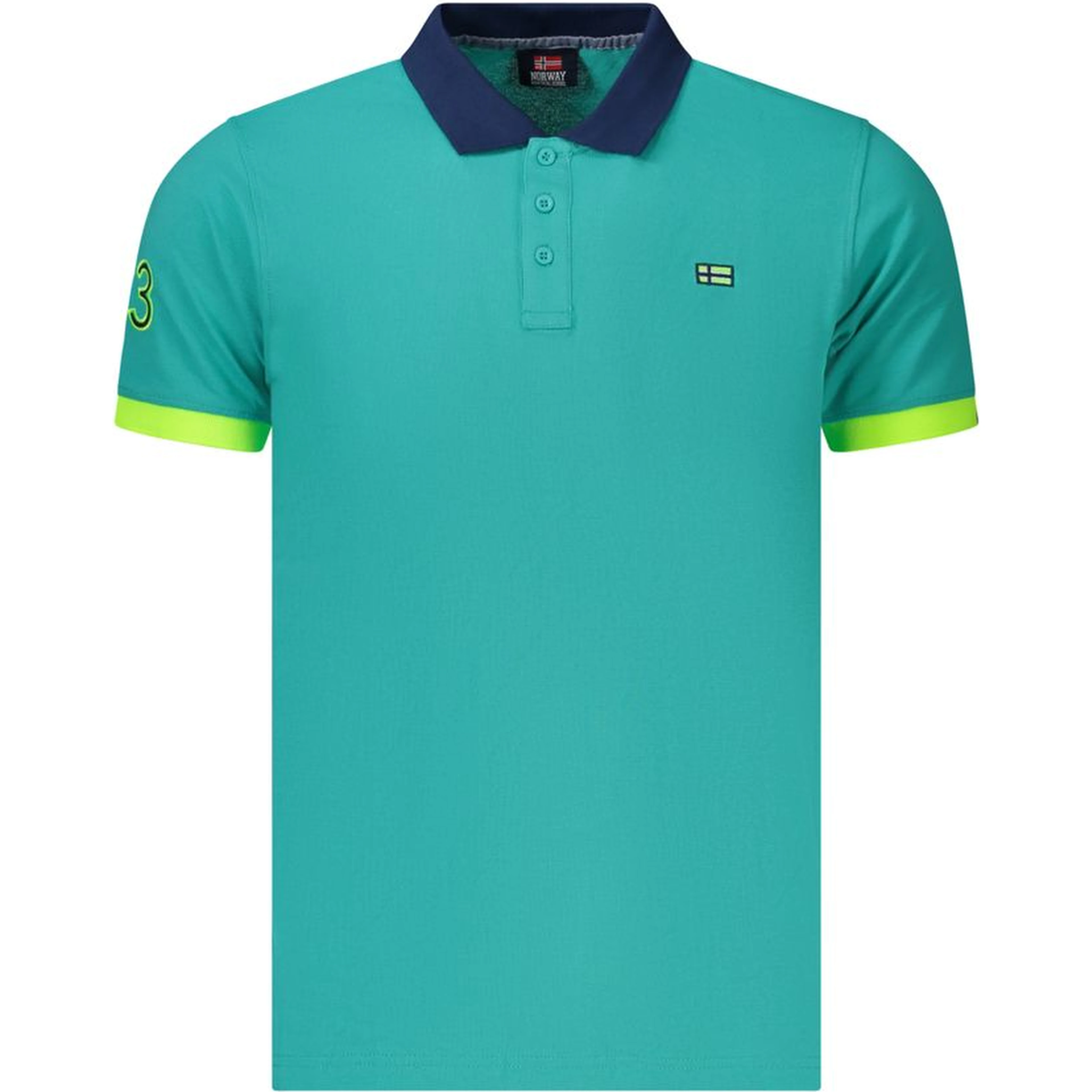 Blue Cotton Polo Shirt