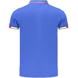 Blue Cotton Polo Shirt