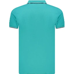 Blue Cotton Polo Shirt